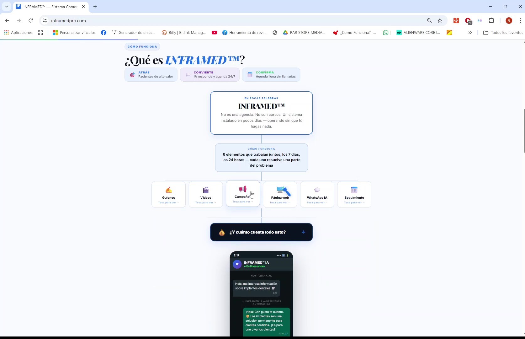 Landing optimizada para cirugía estética